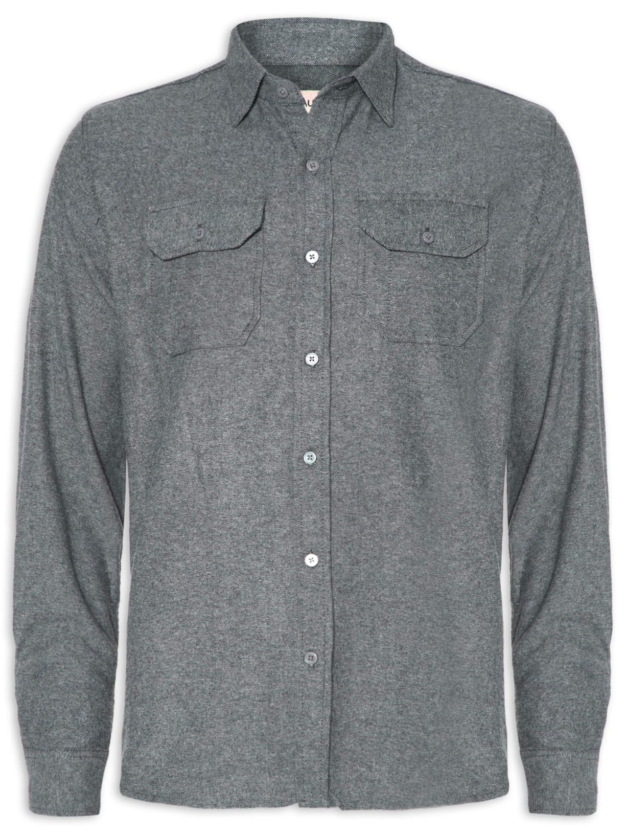 Camisa Masculina Flanela Mescla - Cinza