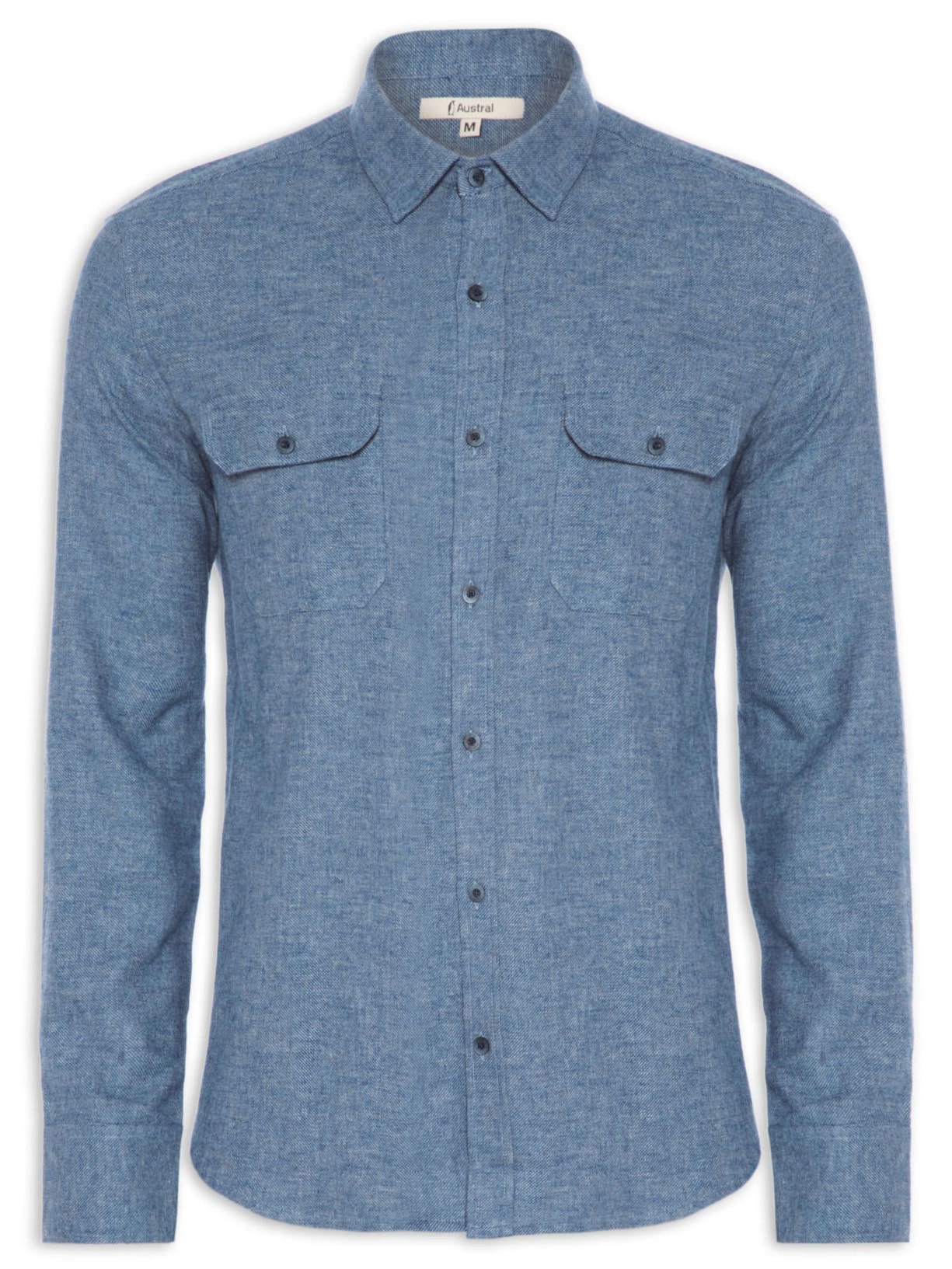 Camisa Masculina Flanela Oregon - Azul