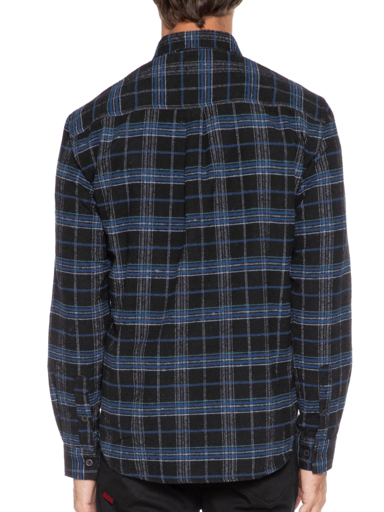 Camisa Masculina Flanela West Preto Von Der Volke