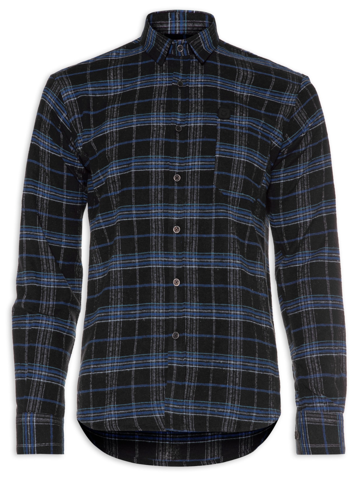 Camisa Masculina Flanela West Preto Von Der Volke