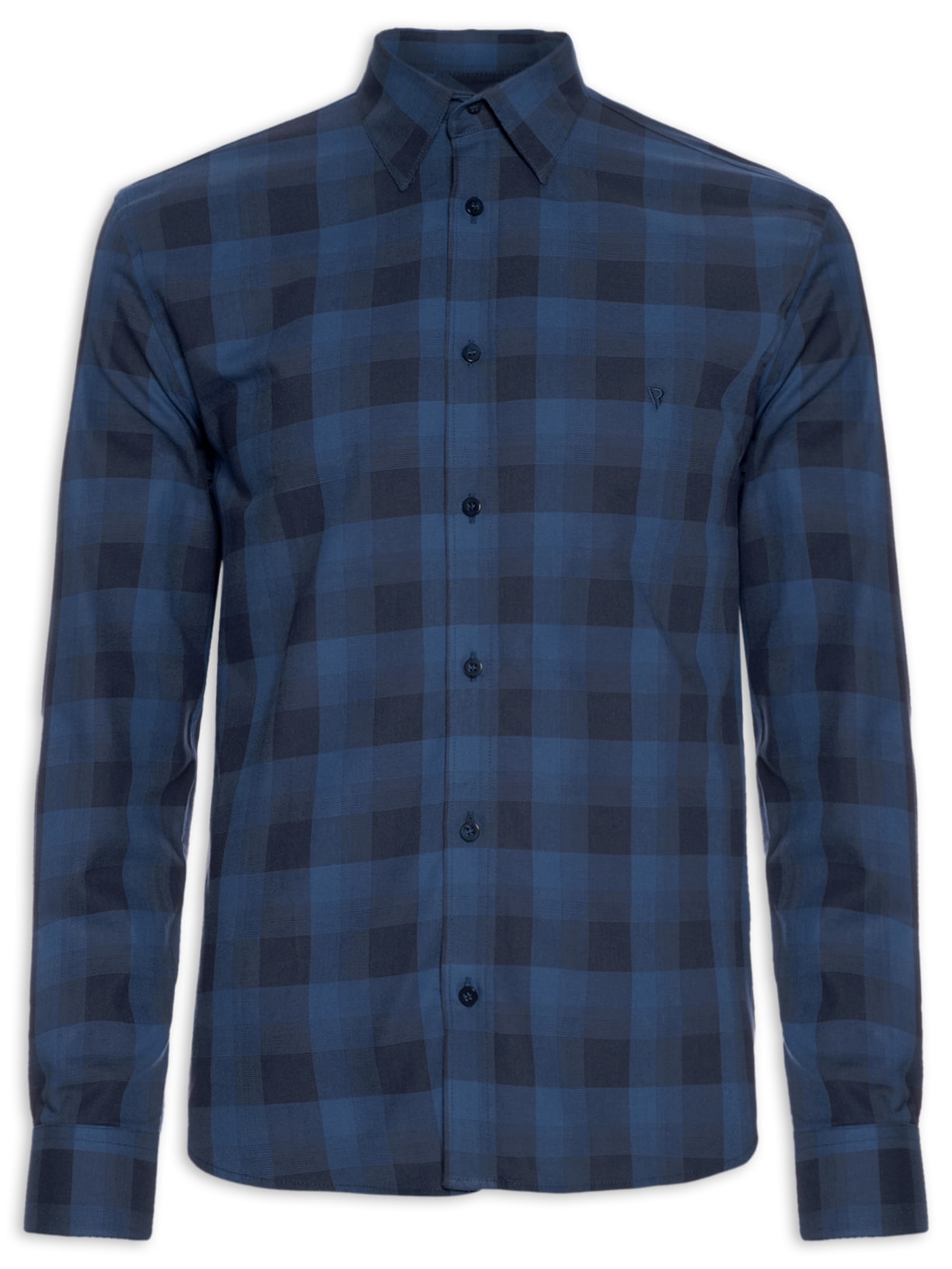 Camisa Masculina Flanela Xadrez Dark Blue Classi Irish - Azul