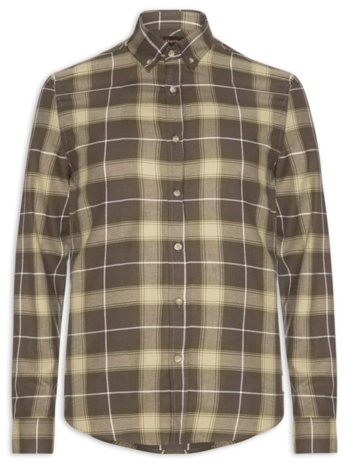 Camisa Masculina Flanela Xadrez - Marrom