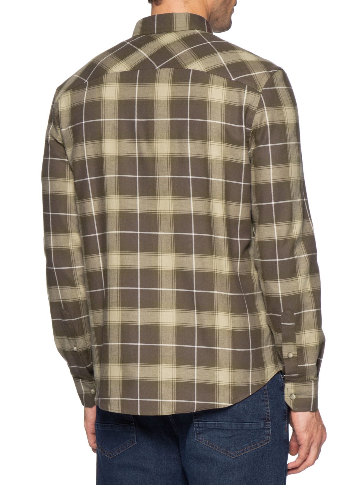 Camisa Masculina Flanela Xadrez Marrom Zapalla