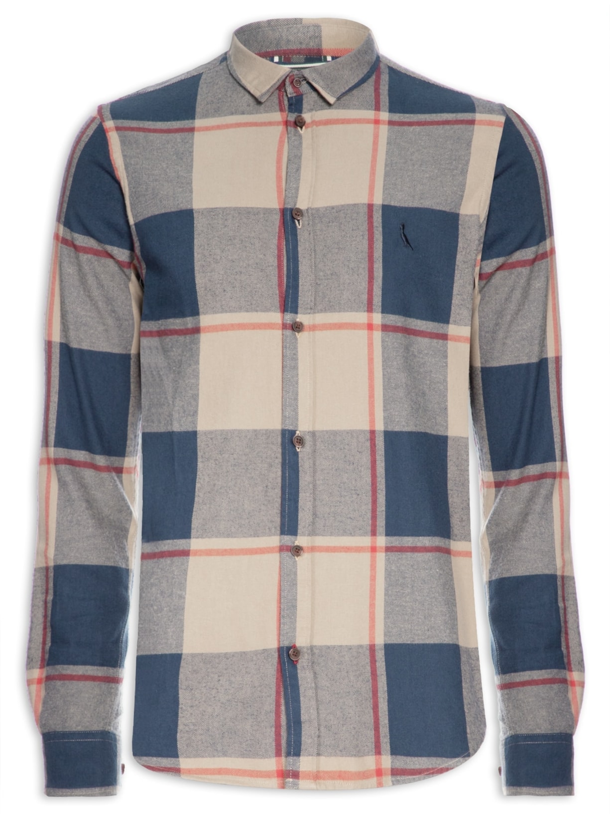 Camisa Masculina Flanela Xadrez Mountain - Azul