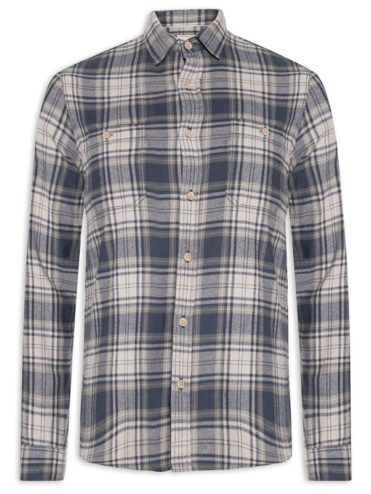 Camisa Masculina Flanela York Utilitária - Azul