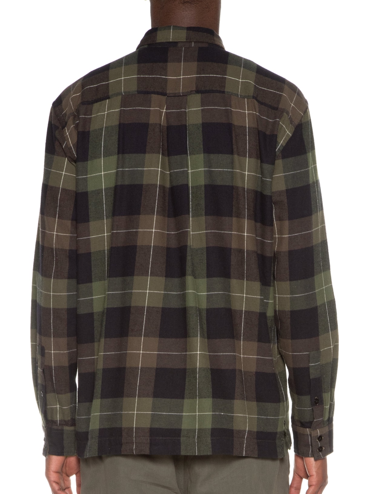 Camisa Masculina Flannel Plaid Manga Longa Verde Osklen