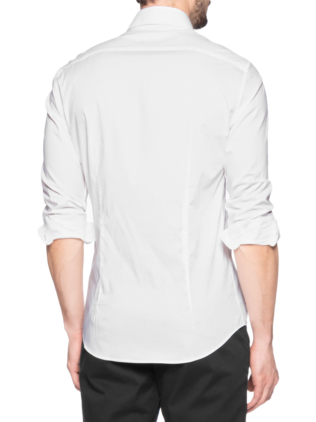 Camisa Masculina Flex Popeline Slim Fit Branco Tommy Hilfiger
