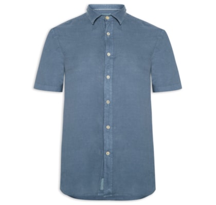 Camisa Masculina Formentera 100% Linho - Azul