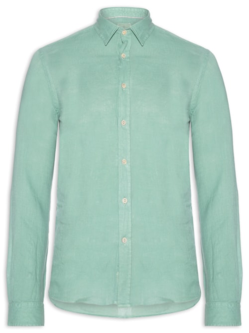 Camisa Masculina Formentera 100% Linho - Verde