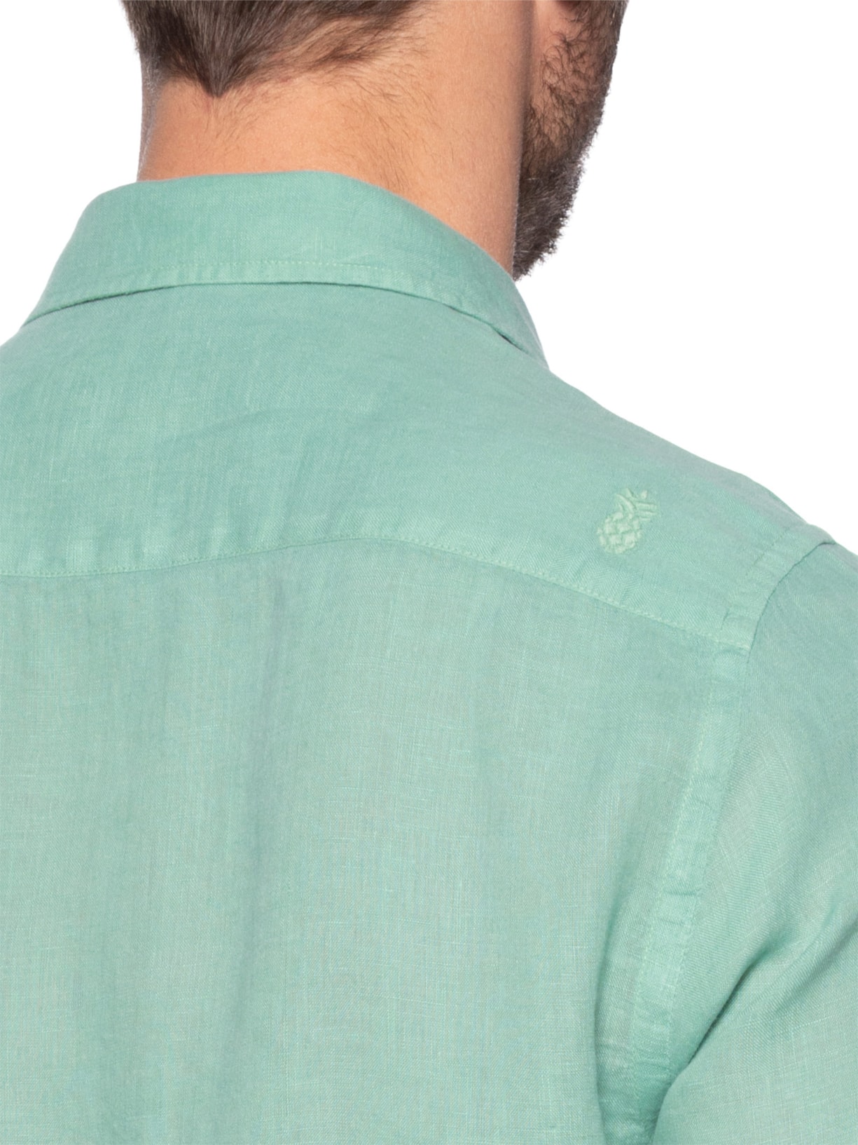 Camisa Masculina Formentera 100% Linho Verde Pineapple