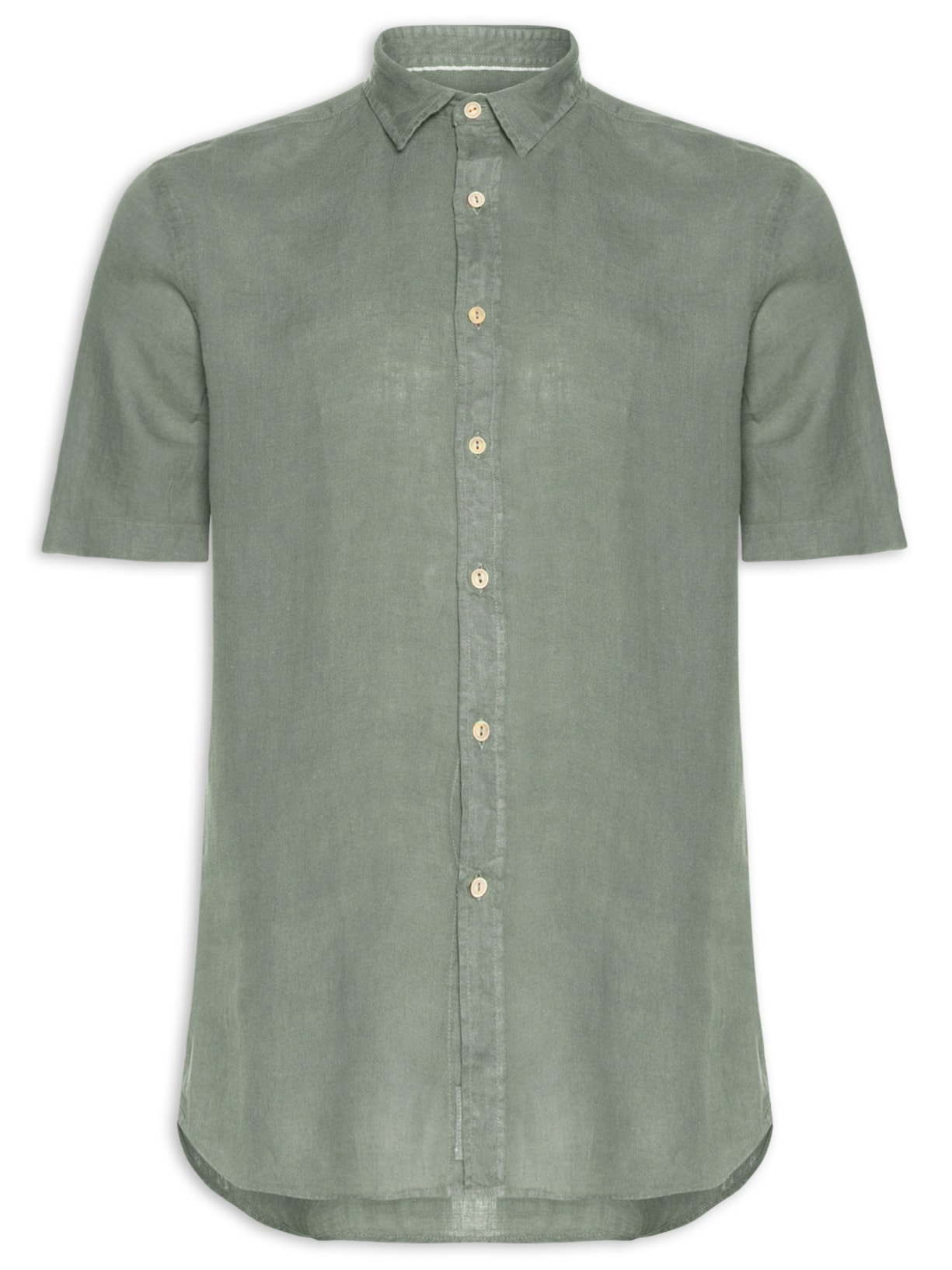 Camisa Masculina Formentera em Linho - Cinza