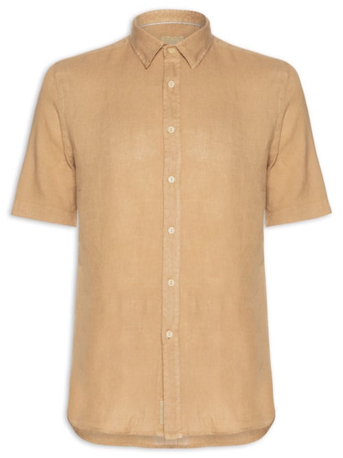 Camisa Masculina Formentera em Linho - Laranja