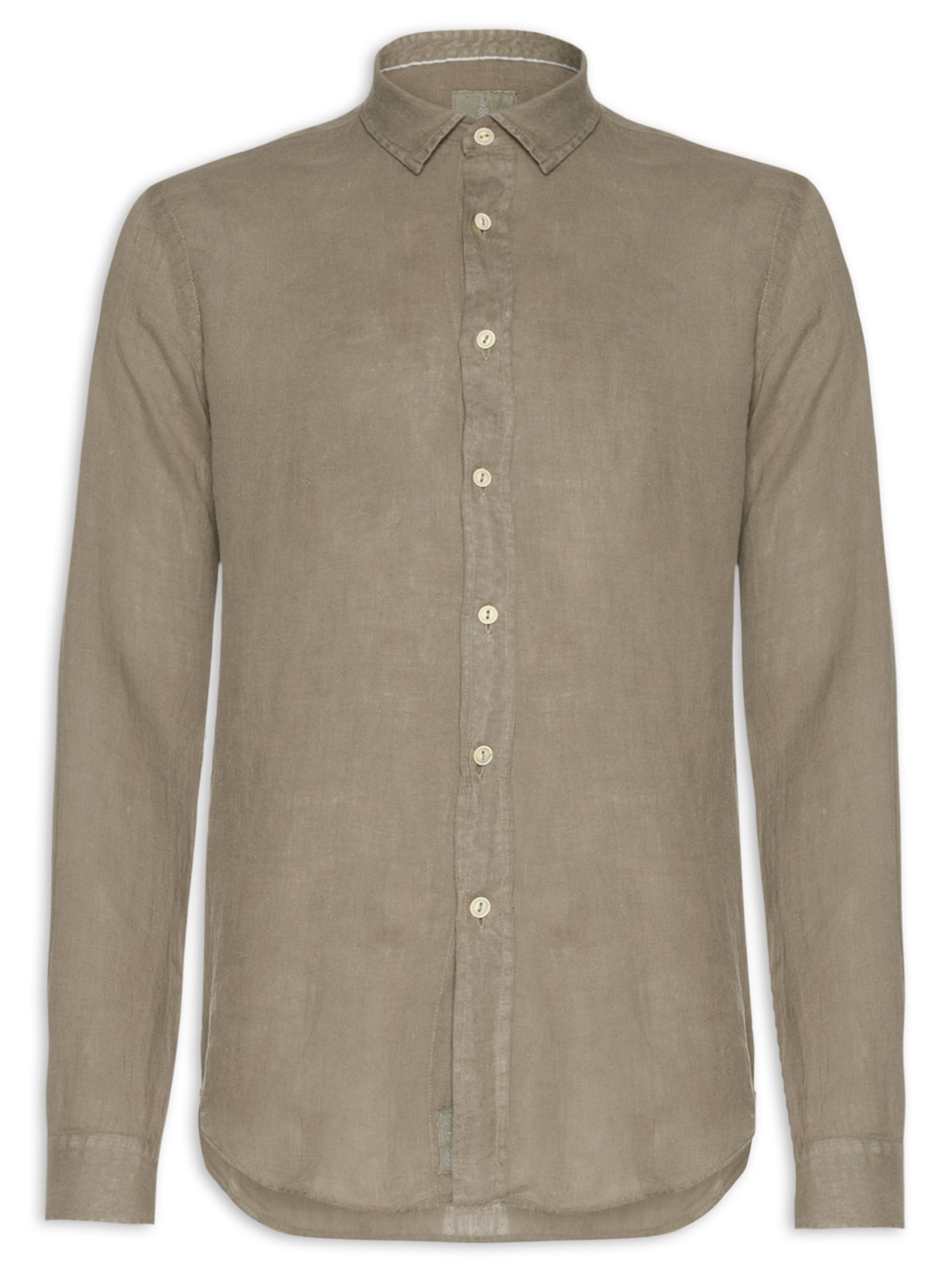 Camisa Masculina Formentera em Linho - Marrom