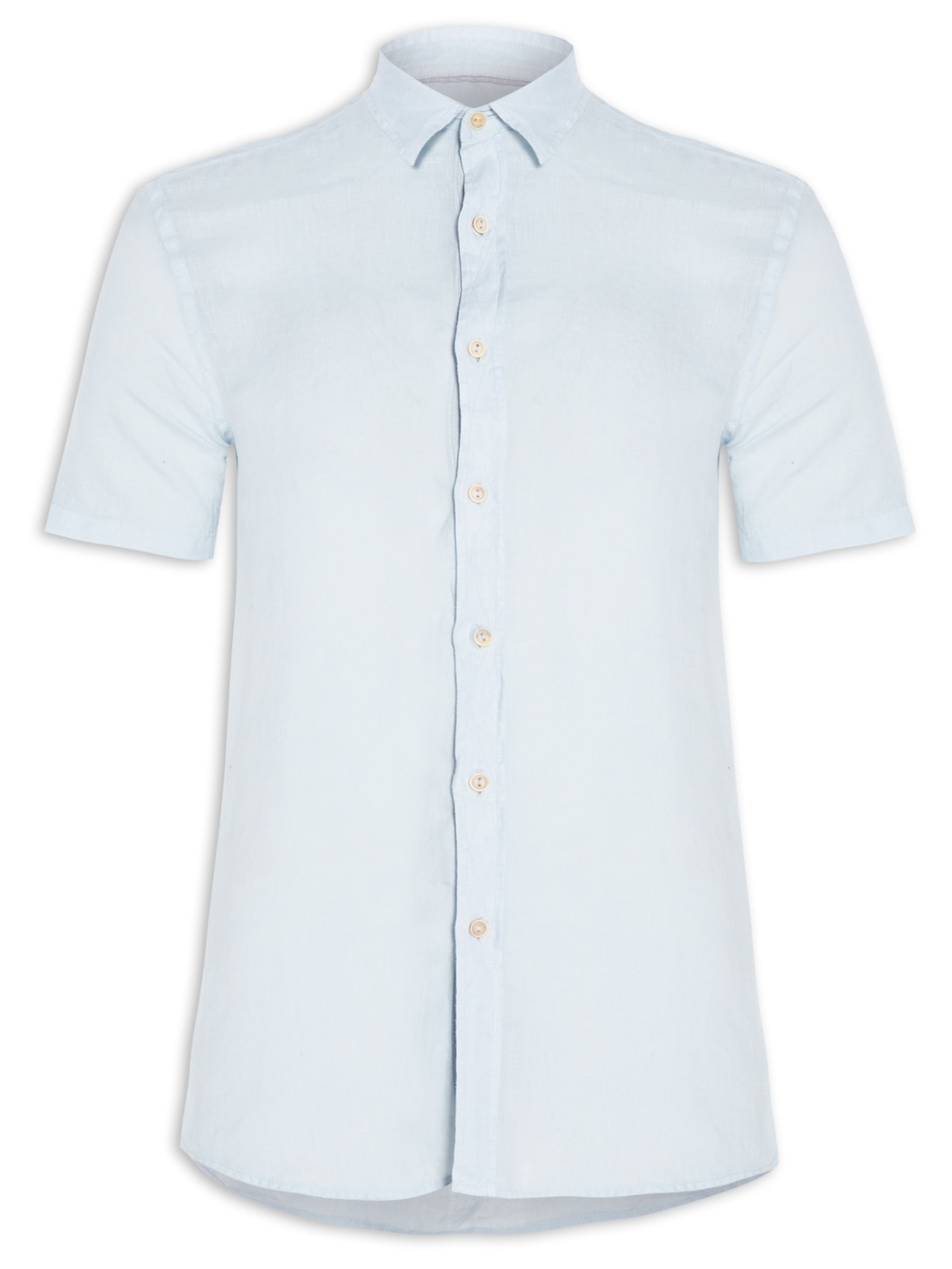 Camisa Masculina Formentera Linho Manga Curta - Azul