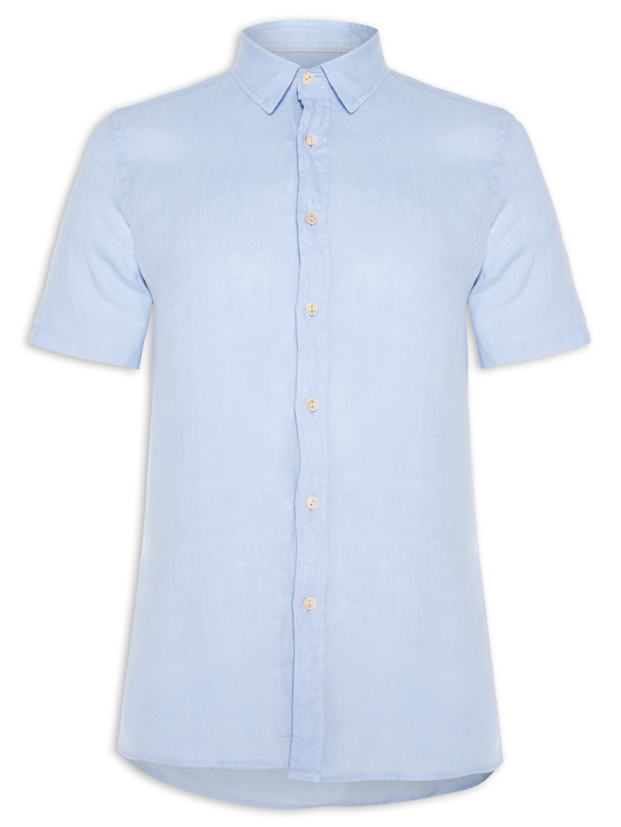 Camisa Masculina Formentera Linho Manga Curta - Azul
