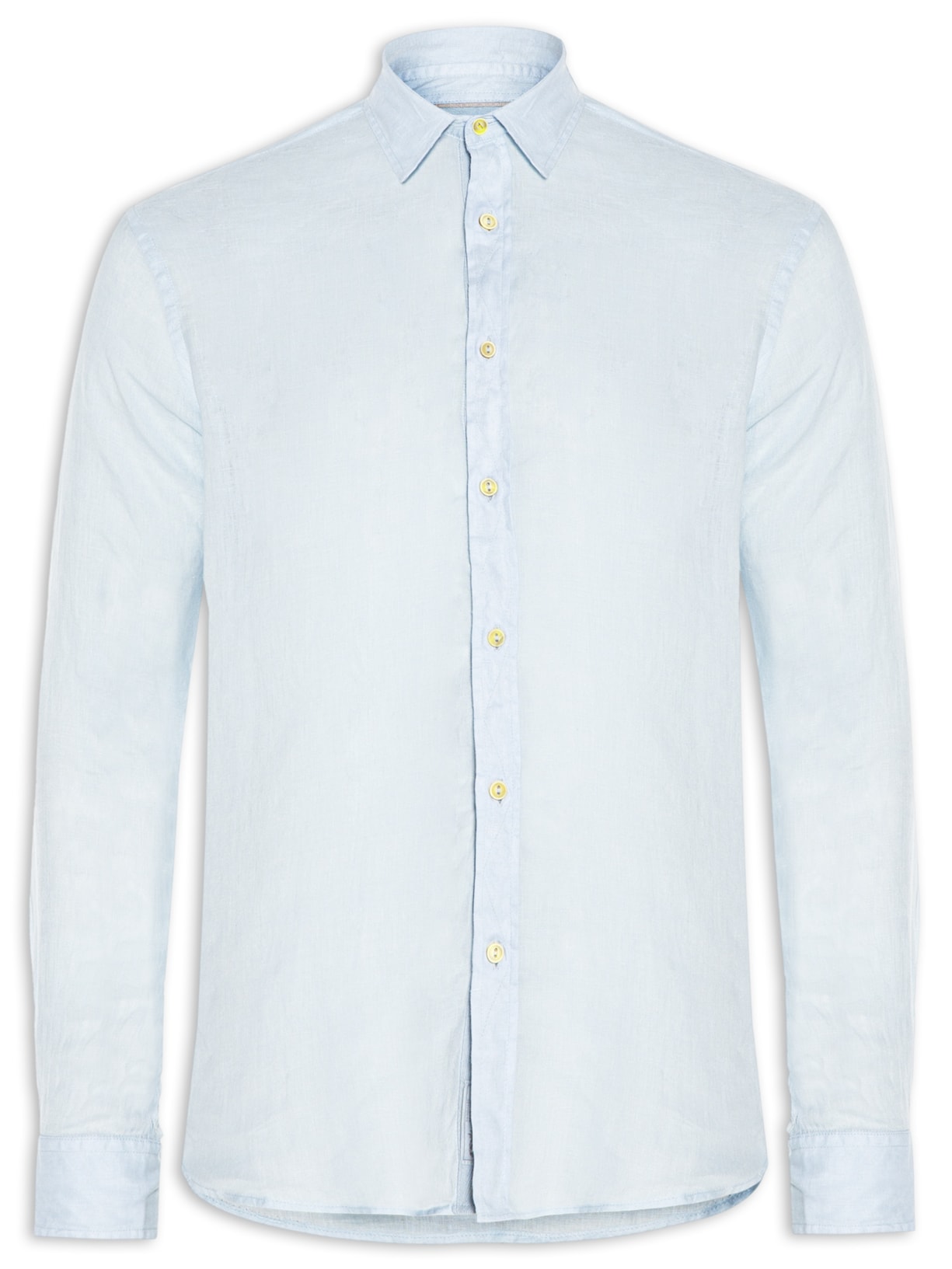 Camisa Masculina Formentera Linho Manga Longa - Azul