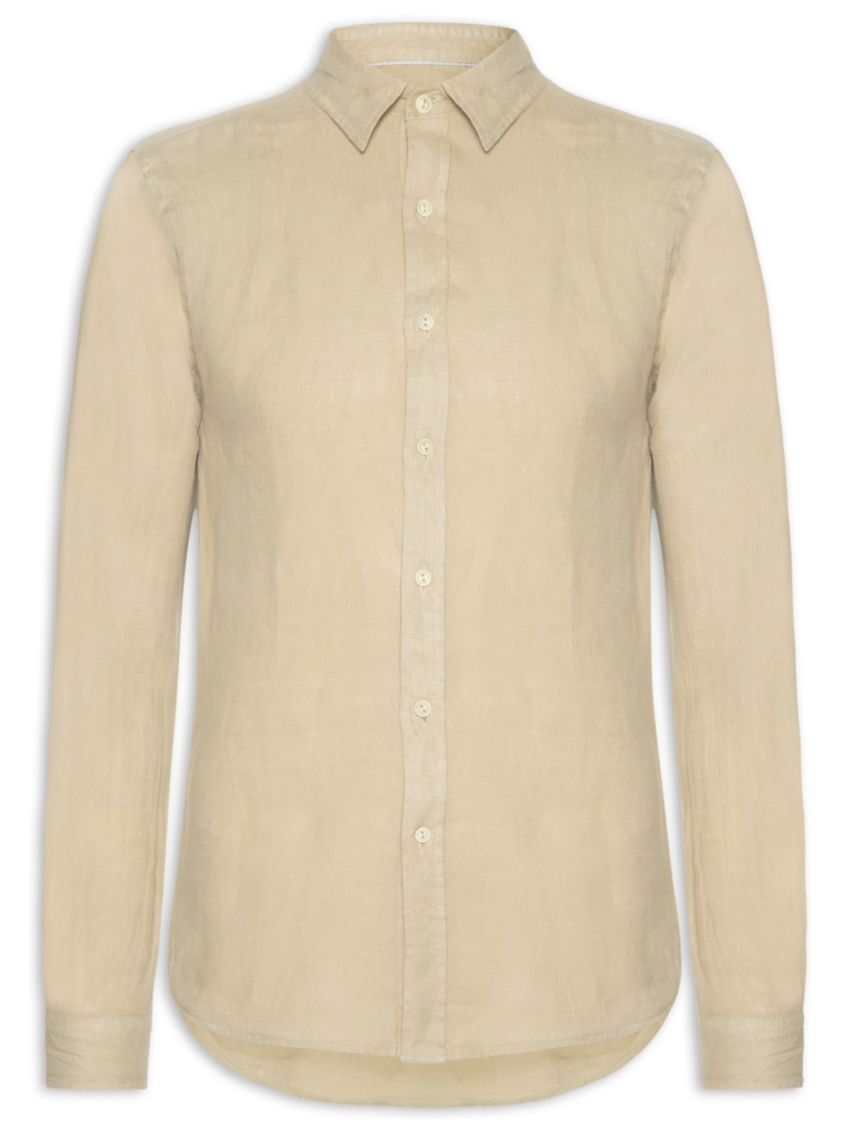 Camisa Masculina Formentera Puro Linho - Bege