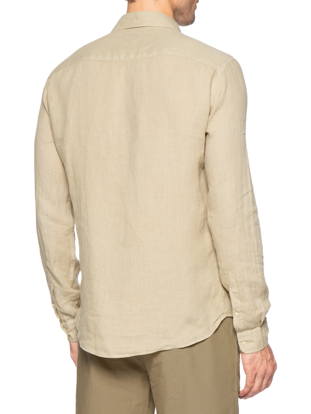 Camisa Masculina Formentera Puro Linho Bege Pineapple
