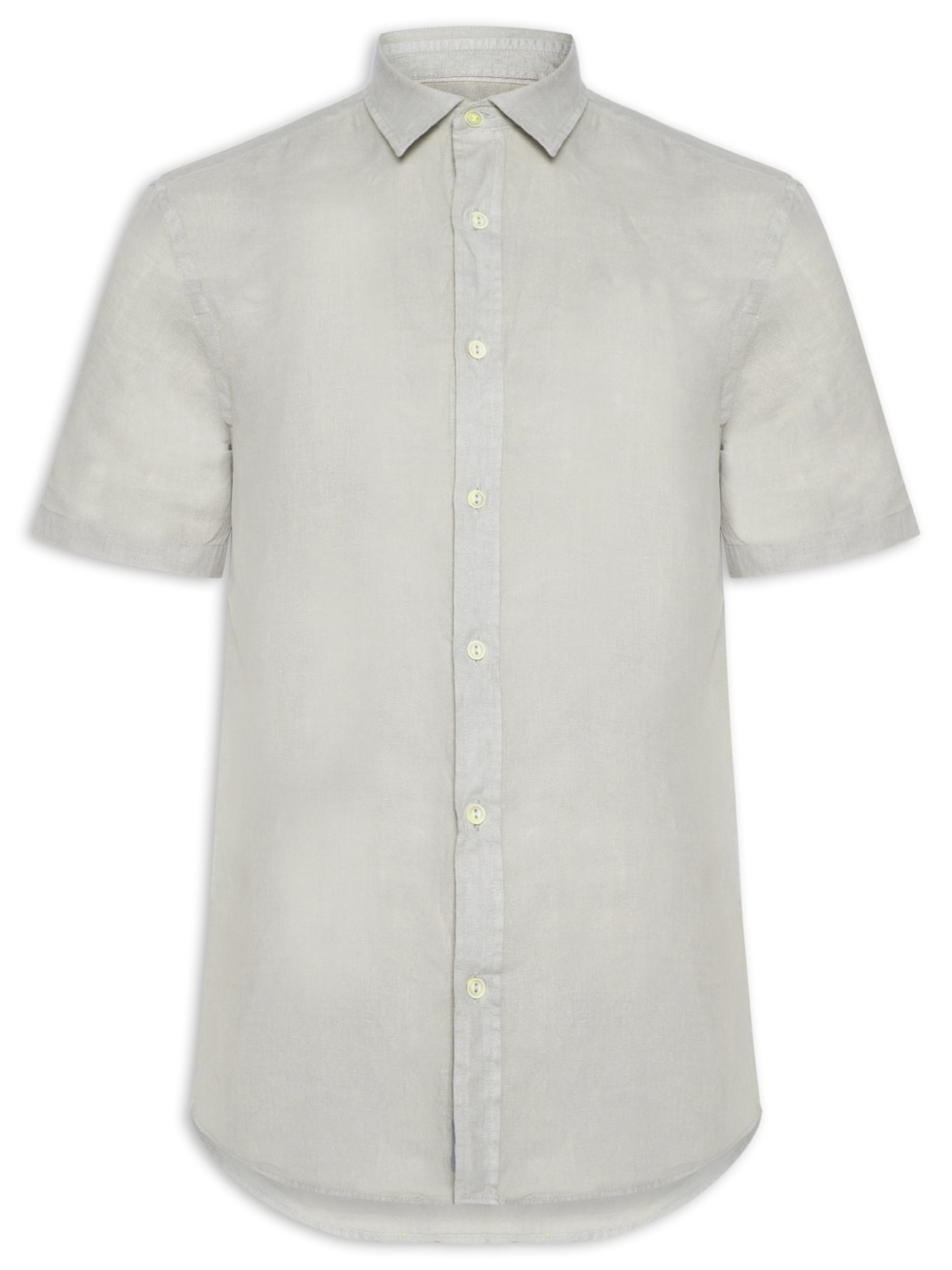 Camisa Masculina Formentera Puro Linho - Cinza
