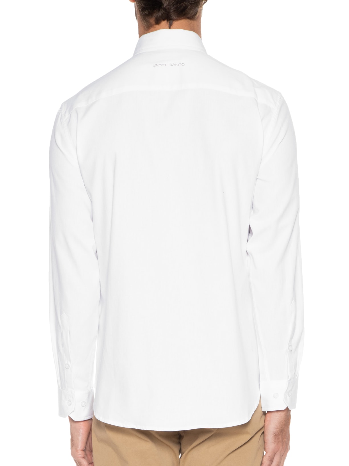 Camisa Masculina Fun Básica Oxfoard Olly Branco Spirito Santo