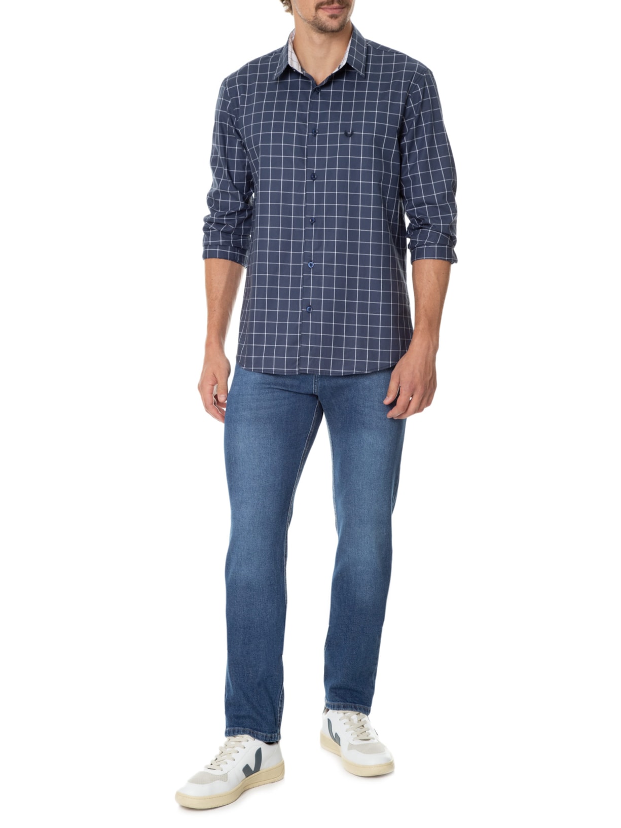 Camisa Masculina Fun David Plan Bill Azul Spirito Santo