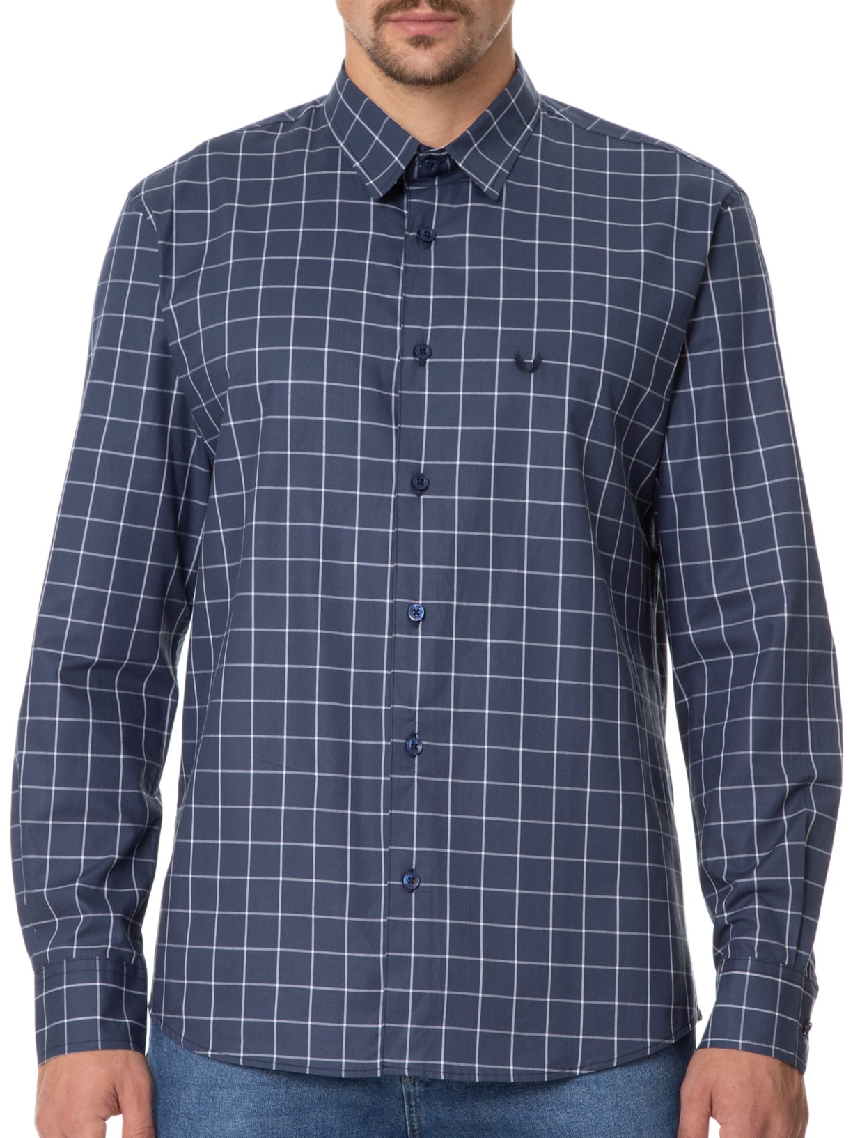 Camisa Masculina Fun David Plan Bill Azul Spirito Santo