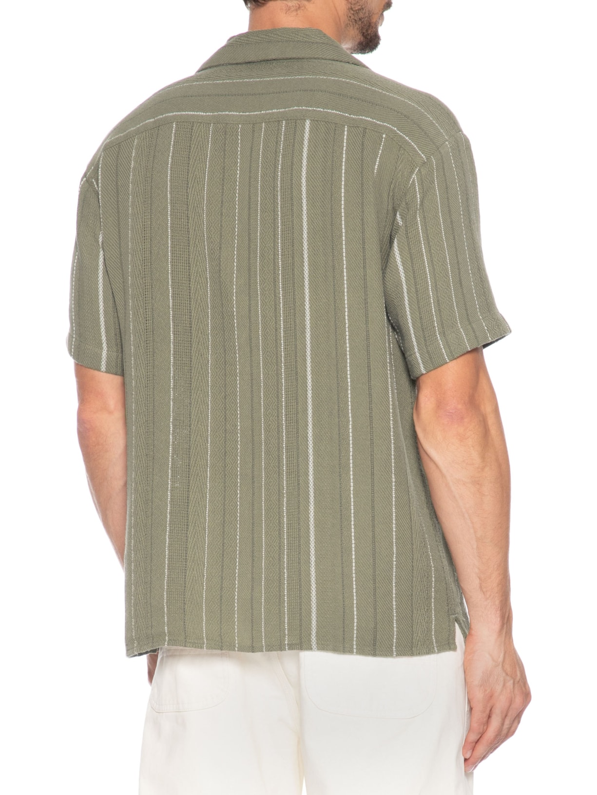 Camisa Masculina Gola Resort Listrada Verde Jack & Jones