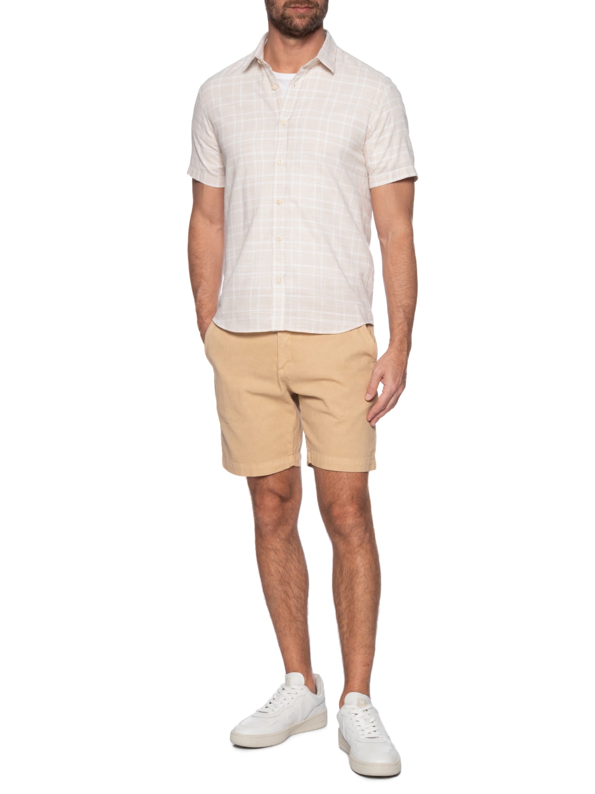 Camisa Masculina Hamê Bege Pineapple