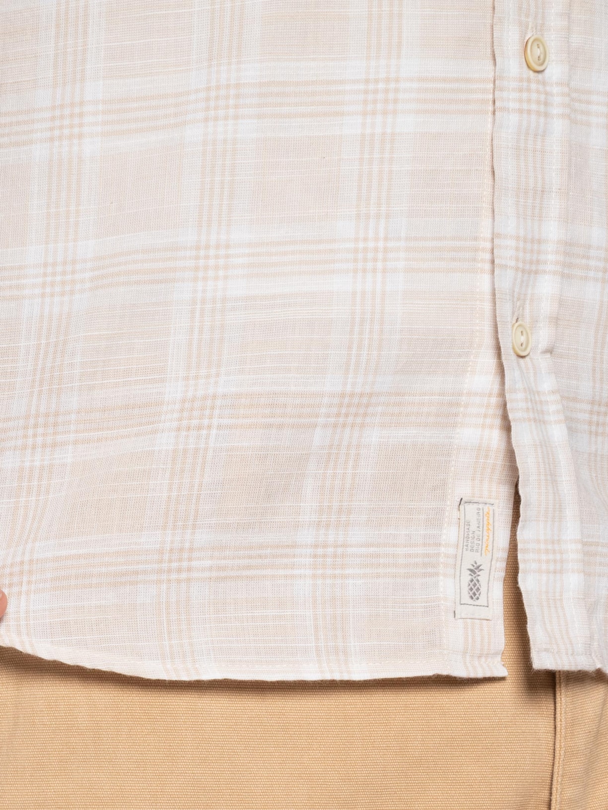Camisa Masculina Hamê Bege Pineapple