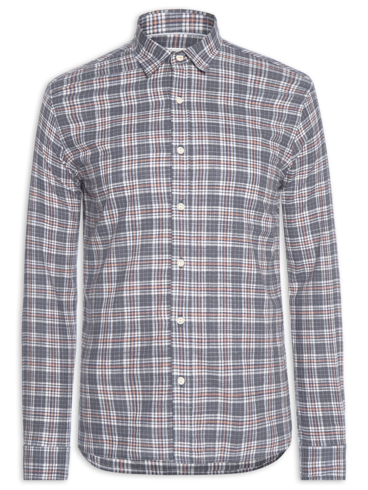 Camisa Masculina Hamê Toronto Xadrez Azul Pineapple