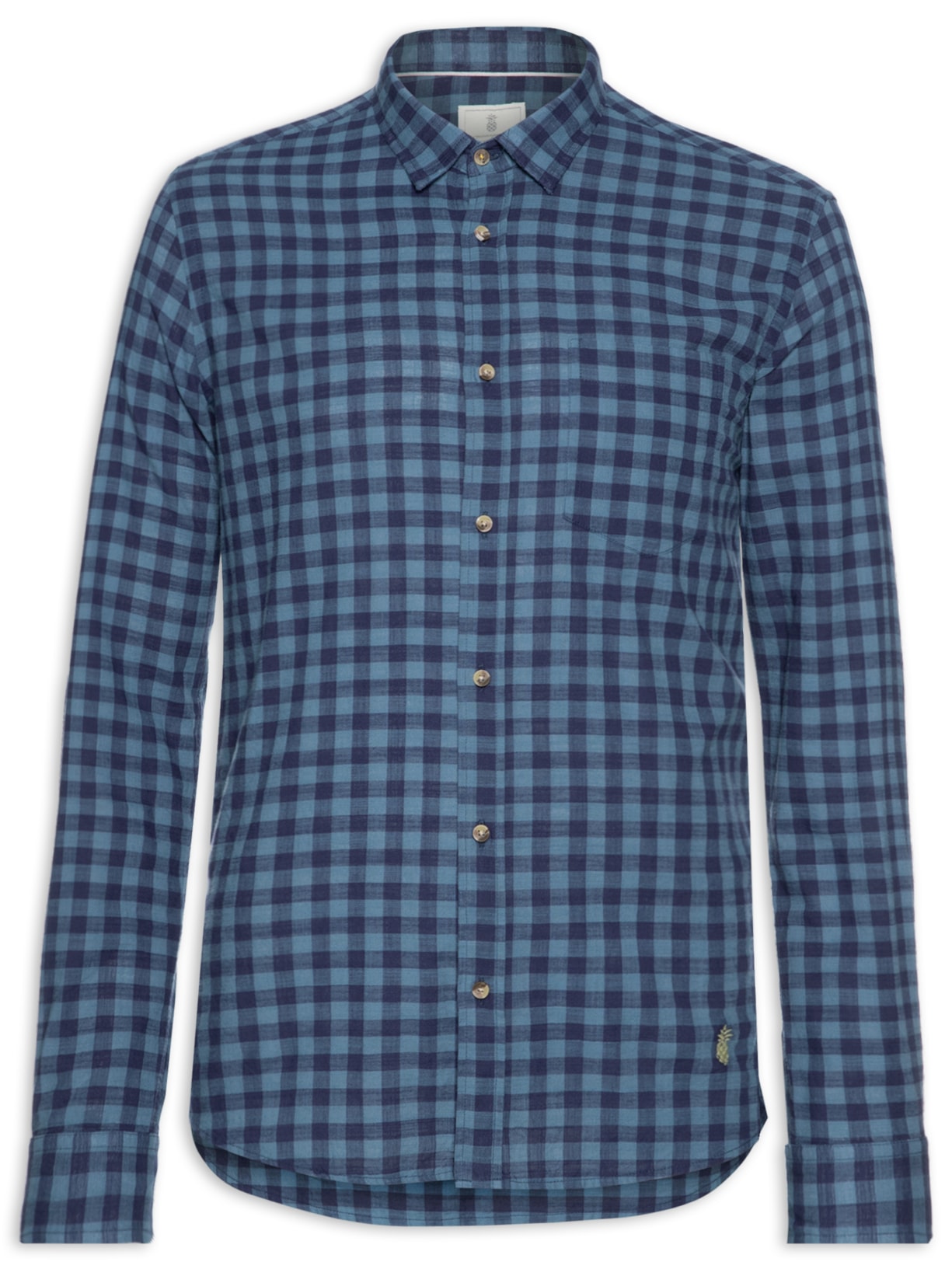Camisa Masculina Hamê Vichy - Azul