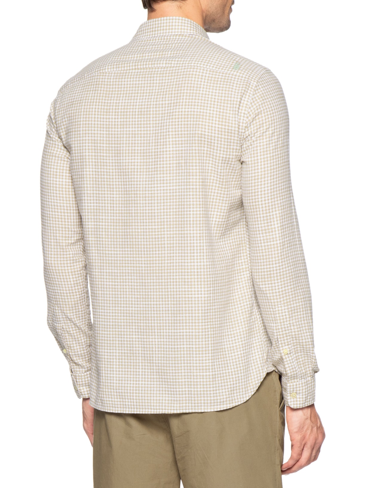 Camisa Masculina Hamê Vichy Bege Pineapple