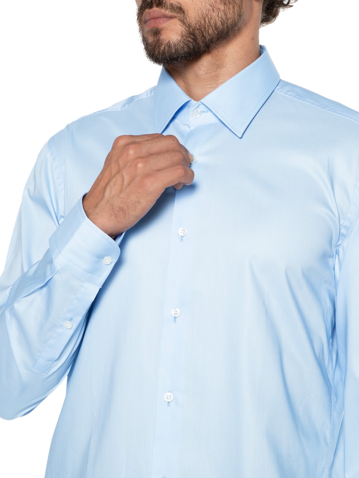 Camisa Masculina Hank Kent Azul Boss