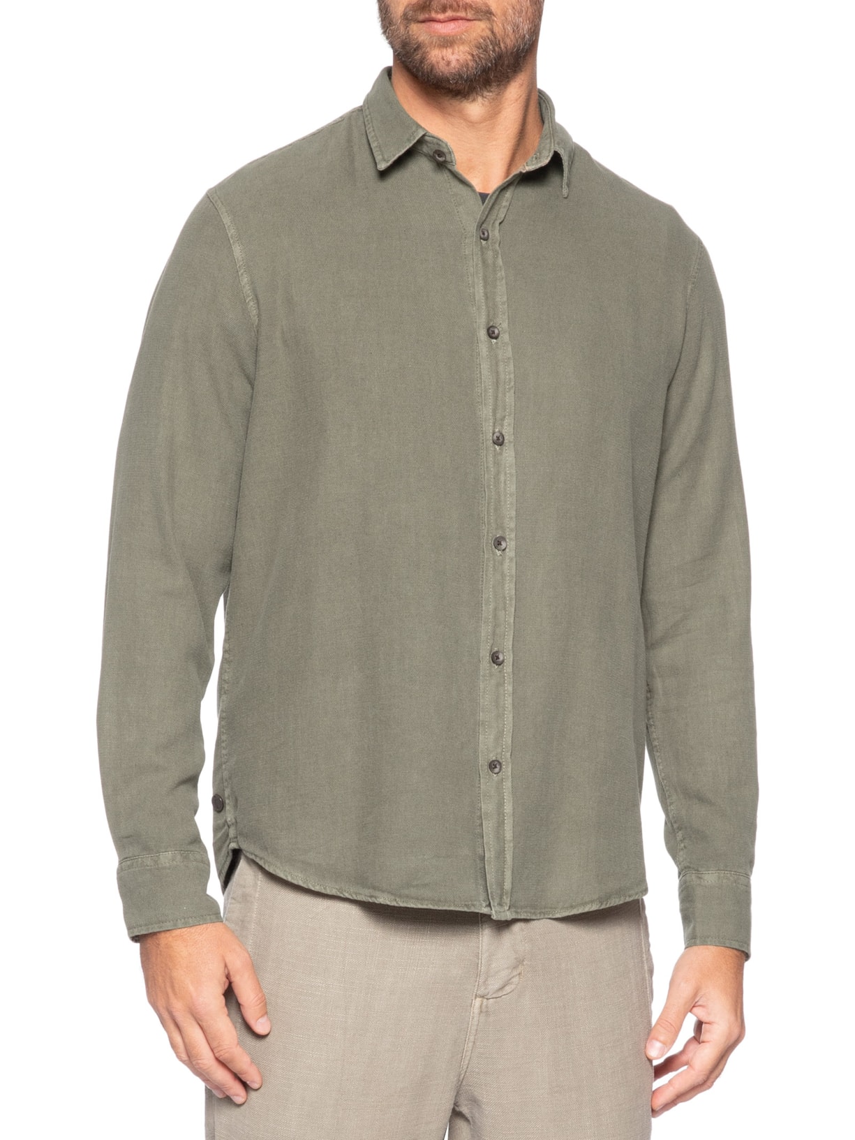 Camisa Masculina Havana II Manga Longa Verde Austral