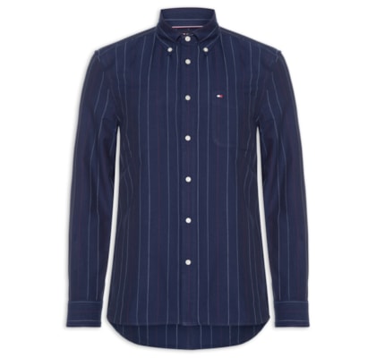 Camisa Masculina Heritage Oxford Pin Stripe - Azul