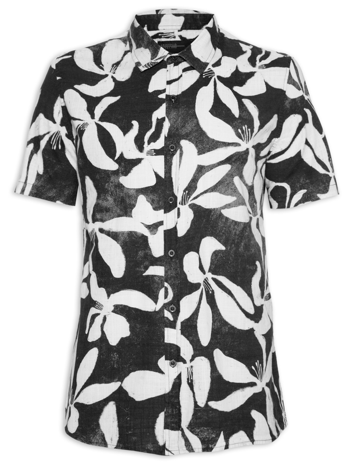 Camisa Masculina Hibisco - Preto