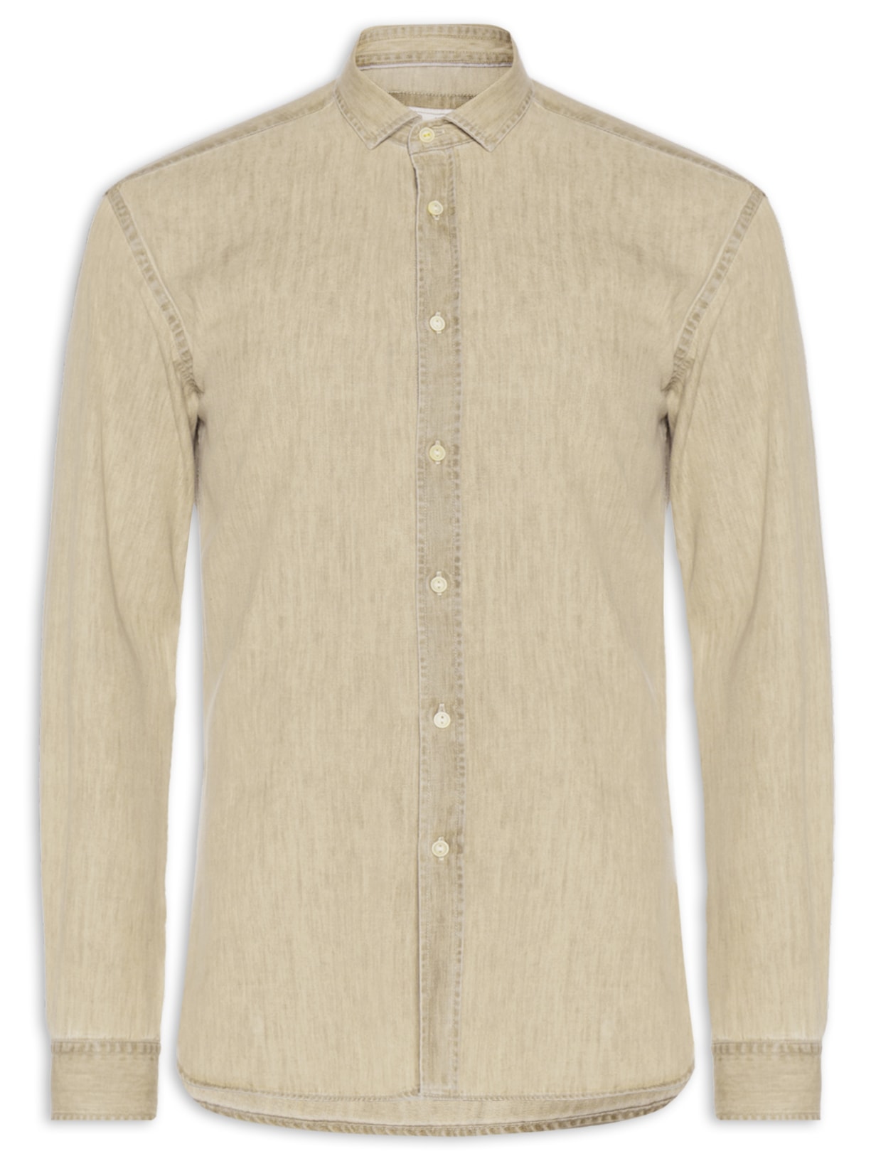 Camisa Masculina Indigo Grey em Denim - Cinza