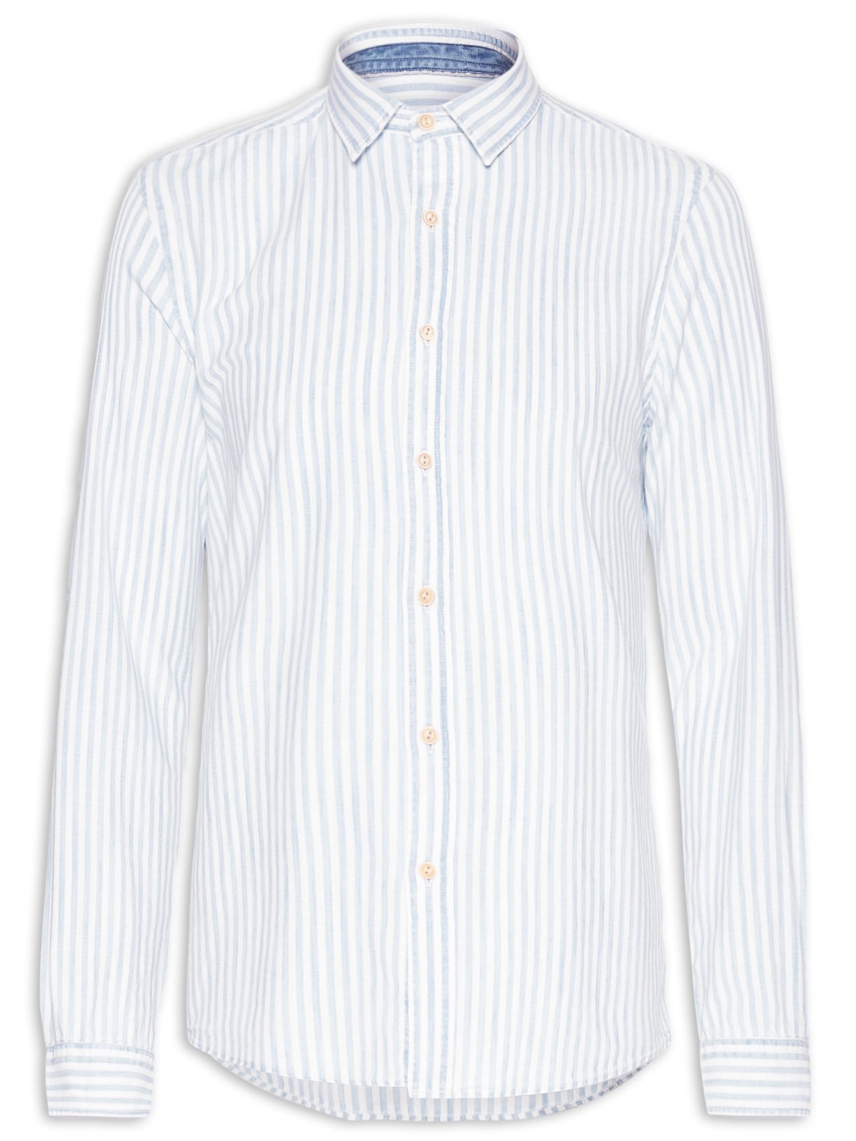 Camisa Masculina Índigo Stripes - Azul