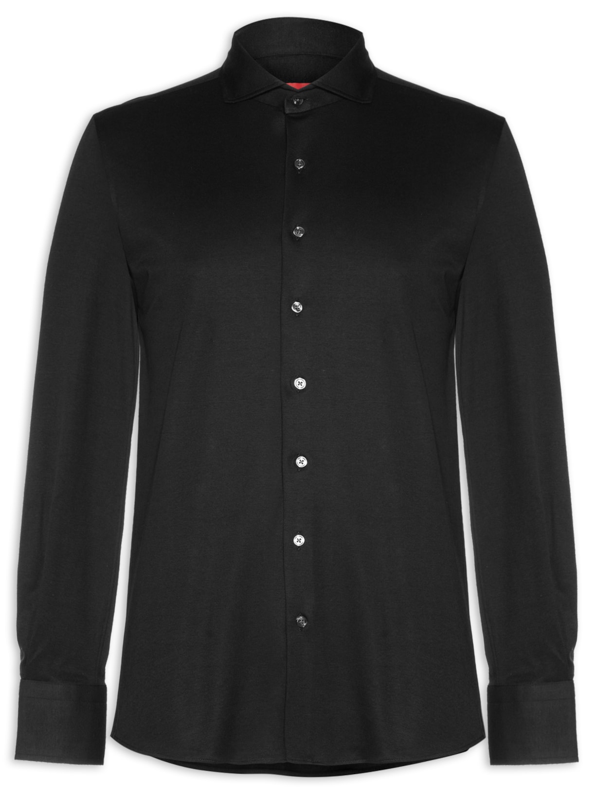 Camisa Masculina Interlock Pima Cotton Manga Longa - Preto