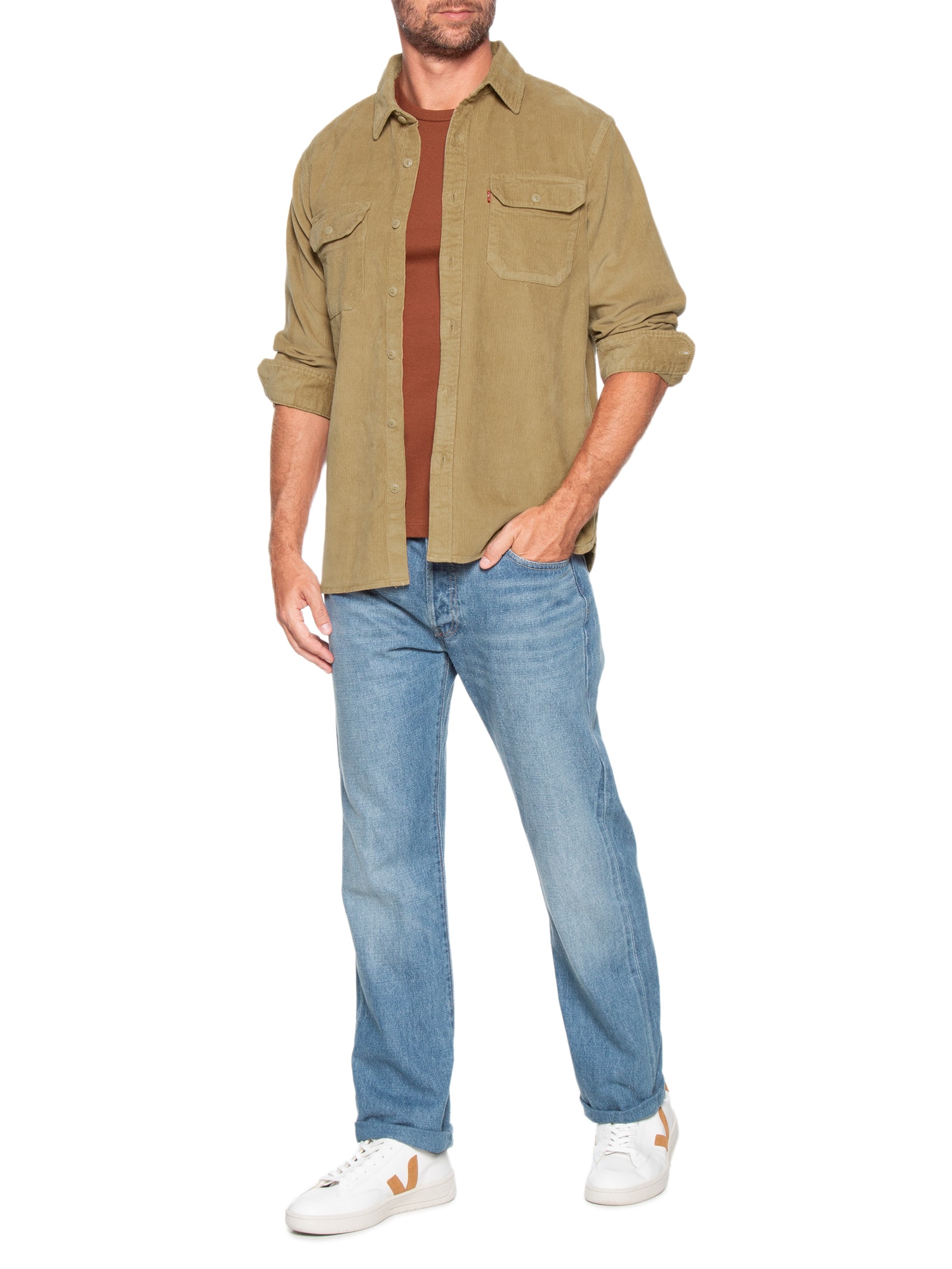 Levi's - Camisa Masculina Jackson Worker - Marrom
