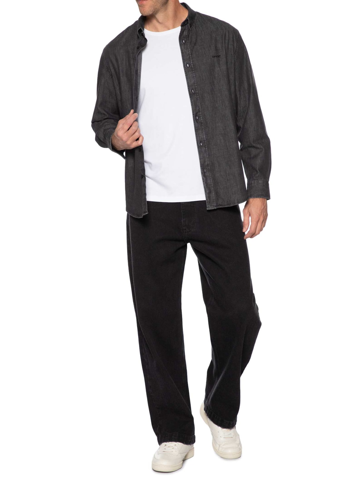 Camisa Masculina Jeans Authentic Button Preto Levi's