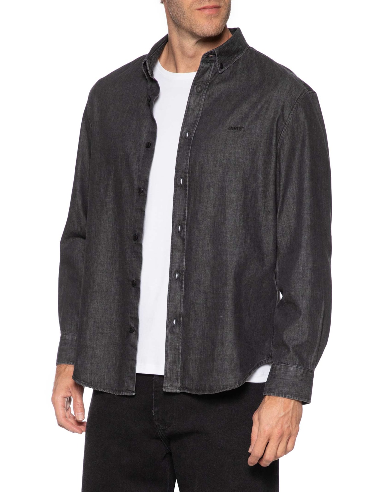 Camisa Masculina Jeans Authentic Button Preto Levi's