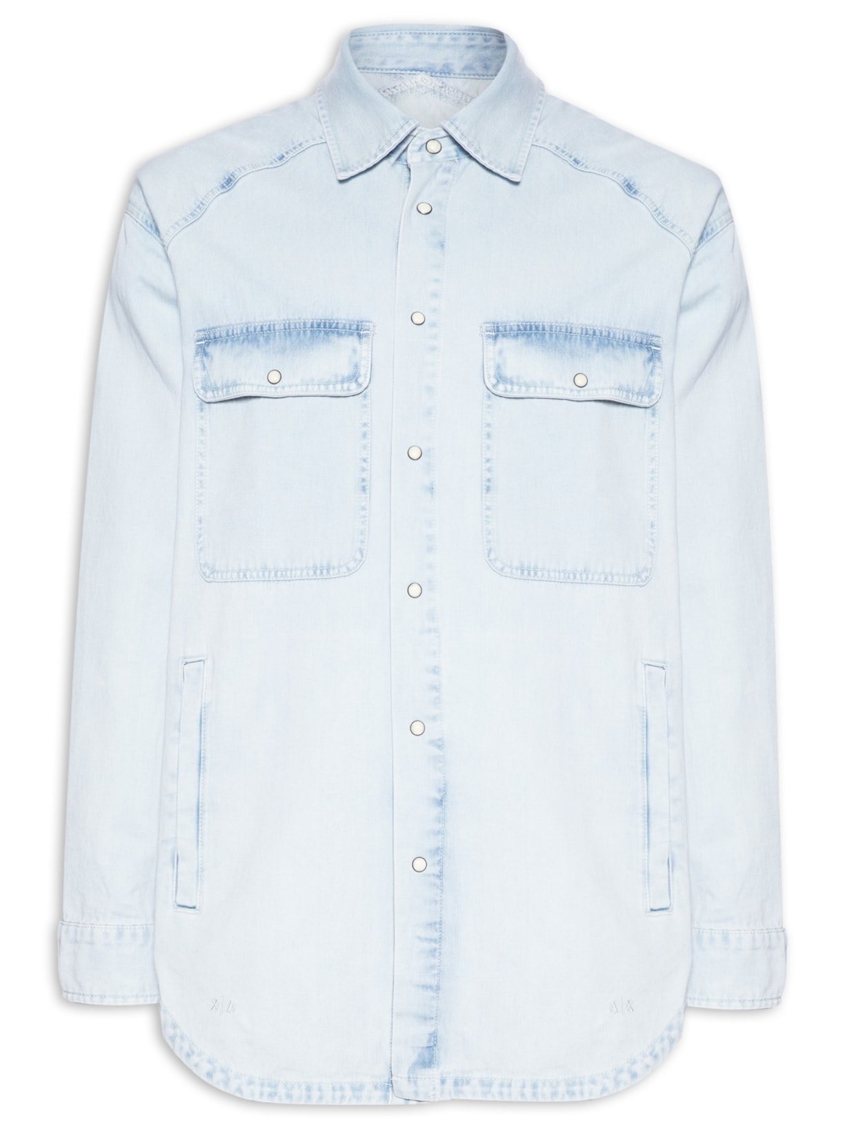 Camisa Masculina Jeans - Azul