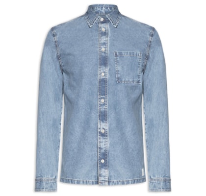 Camisa Masculina Jeans - Azul