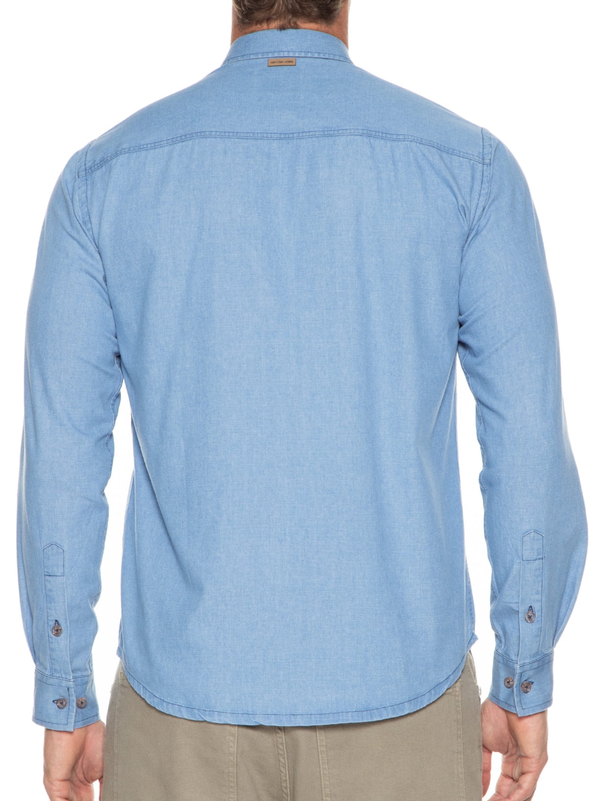 Camisa Masculina Jeans Clive Azul Von Der Volke
