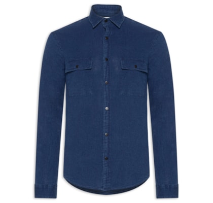 Camisa Masculina Jeans Itamonte - Azul