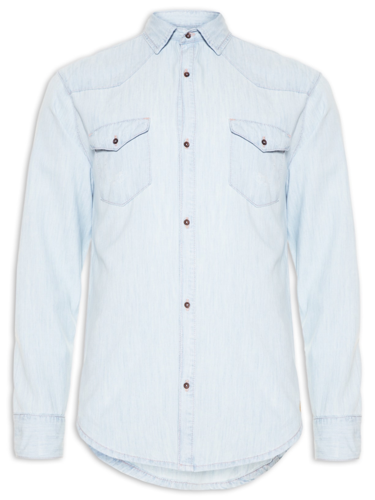 Camisa Masculina Jeans London Noel - Azul