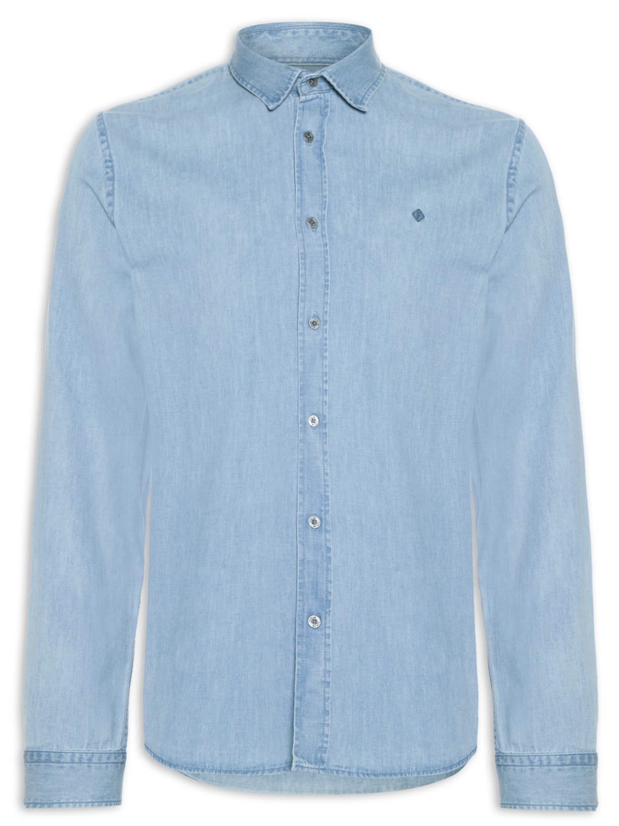 Camisa Masculina Jeans Relax - Azul