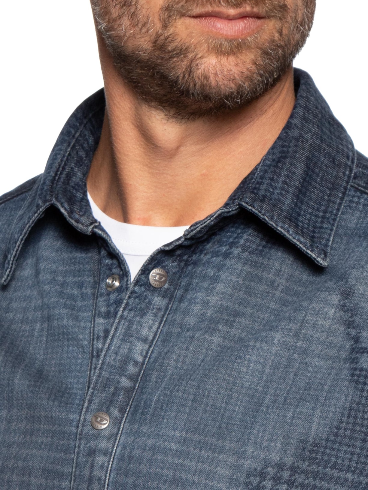 Camisa Masculina Jeans Simply-S13 Azul Diesel
