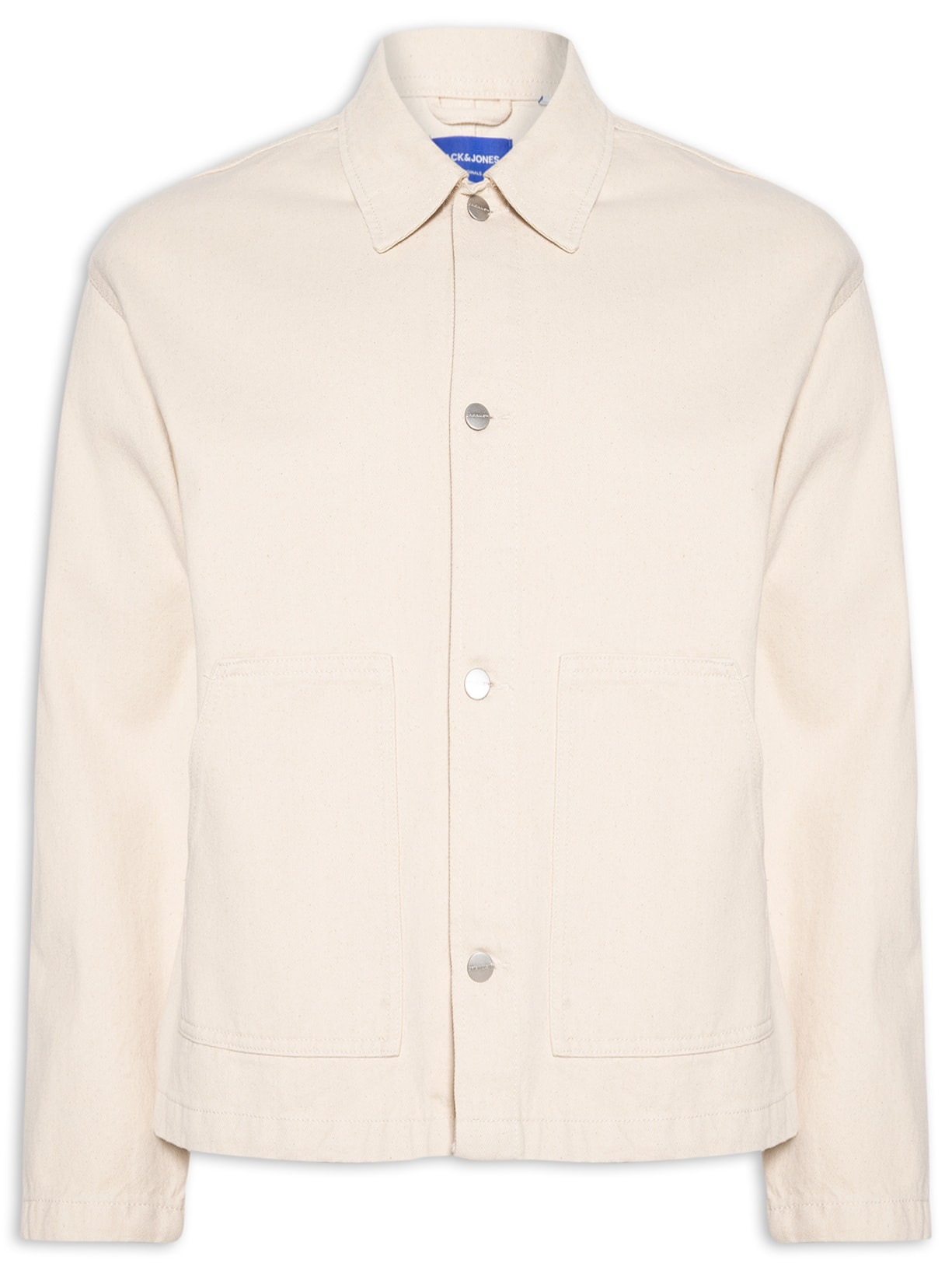 Camisa Masculina Jeans Wide Fit - Bege